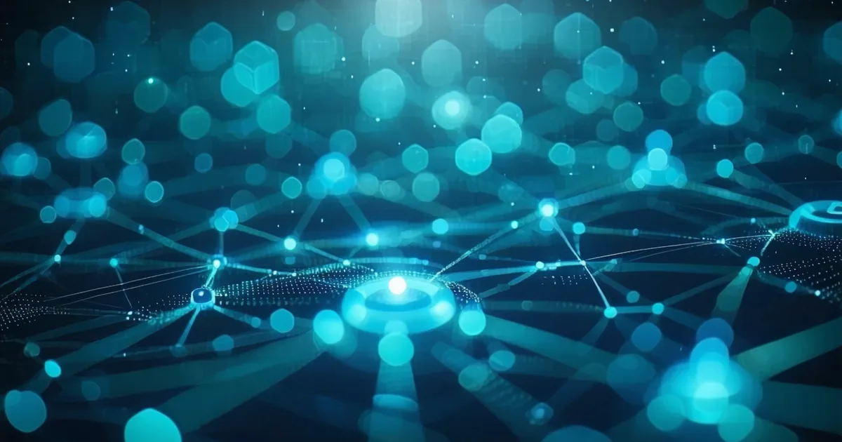 Abstract futuristic visualization of embedded finance expanding across digital platforms