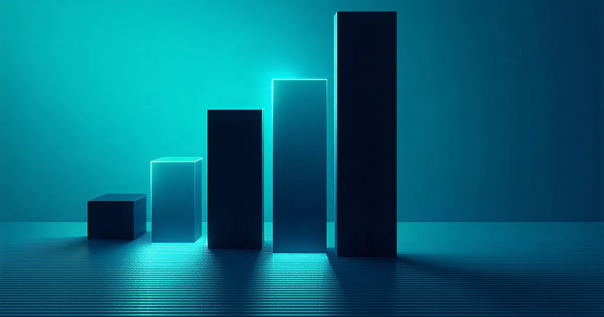 Abstract bar chart visualization of payment take rate benchmarks across SaaS verticals